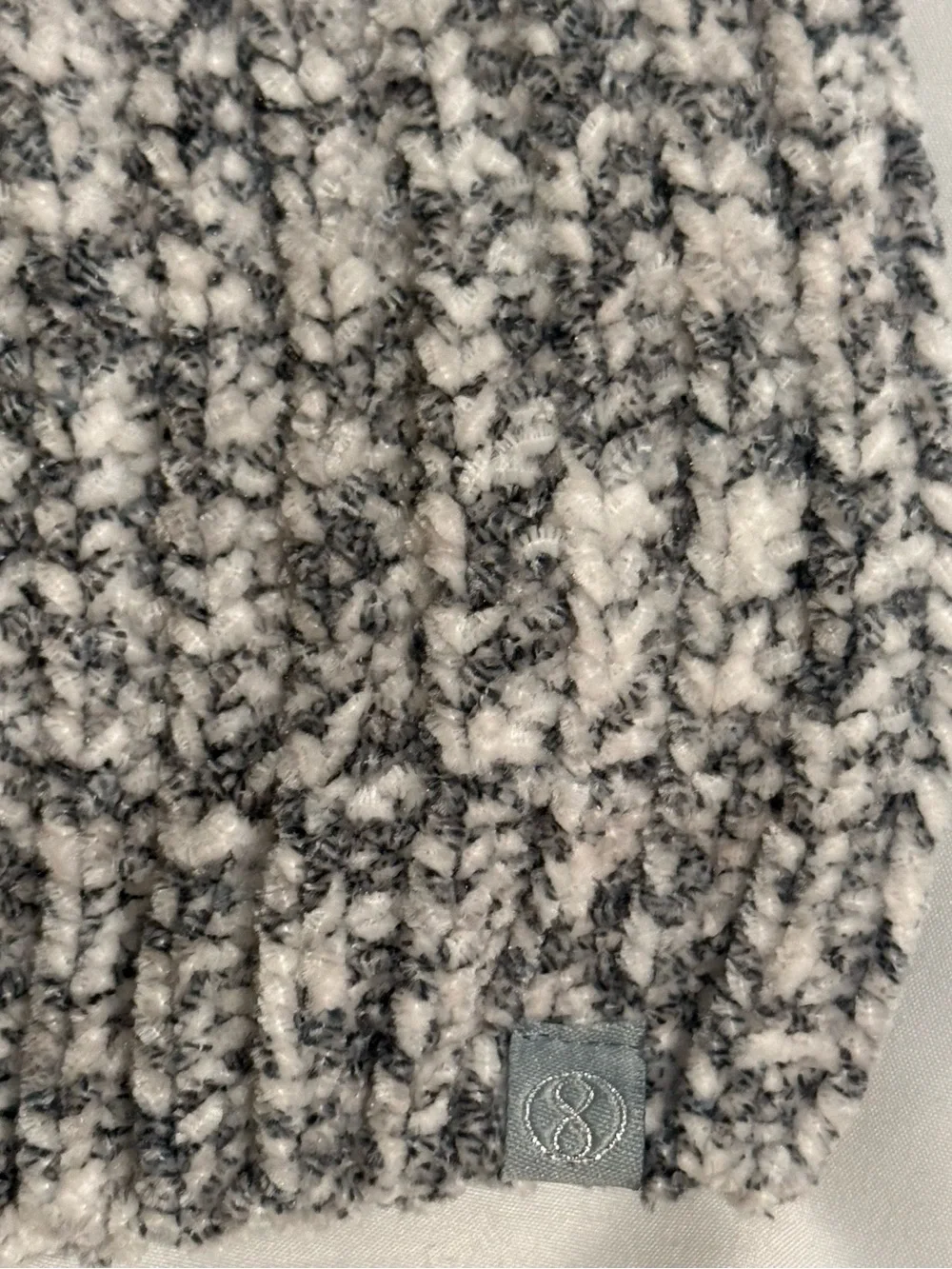 Layer 8 Chenille Gray and White Marled Knit Beanie